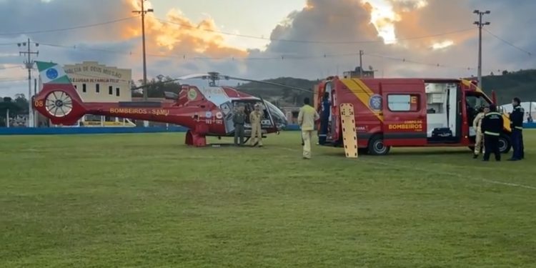 Rio Branco do Sul | Empresário cai de caminhão em mineradora e é socorrido de helicóptero