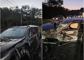 Fabiano, da dupla com César Menotti, capota carro na BR-040, em Juiz de Fora