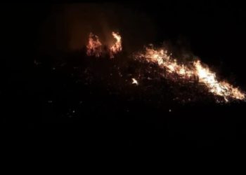 Incêndio em área de mata trás transtorno no bairro Albarana em Rio Branco do Sul