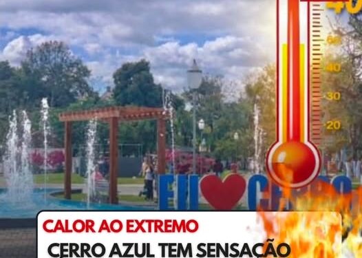 Sensação térmica em Cerro Azul atinge 40 graus