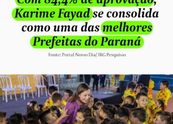 karime fayad atinge 84,4% de aprovação e se destaca entre as melhores prefeitas do paraná