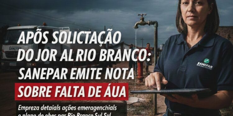 Sanepar responde à Redação do Jornal Rio Branco sobre situação emergencial no abastecimento de água