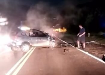 Viatura da Polícia Civil de Cerro Azul se envolve em grave acidente na Rodovia dos Minérios, em Almirante Tamandaré
