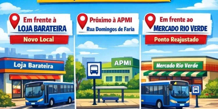 Pontos de ônibus da Rua Carlos Pioli passam por reorganização para melhorar segurança e fluidez
