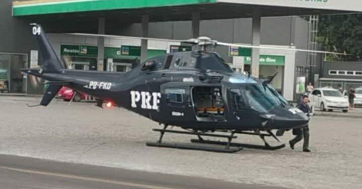 Acidente no trevo de Itaperuçu mobiliza helicóptero da PRF e equipes de resgate