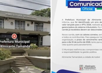 Prefeitura de Almirante Tamandaré identifica erro no IPTU 2026 e prorroga prazo de pagamento