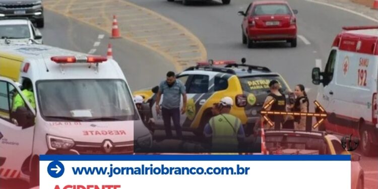 Acidente entre carro e moto em Almirante Tamandaré