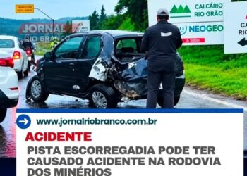 Pista escorregadia pode ter causado acidente na Rodovia dos Minérios