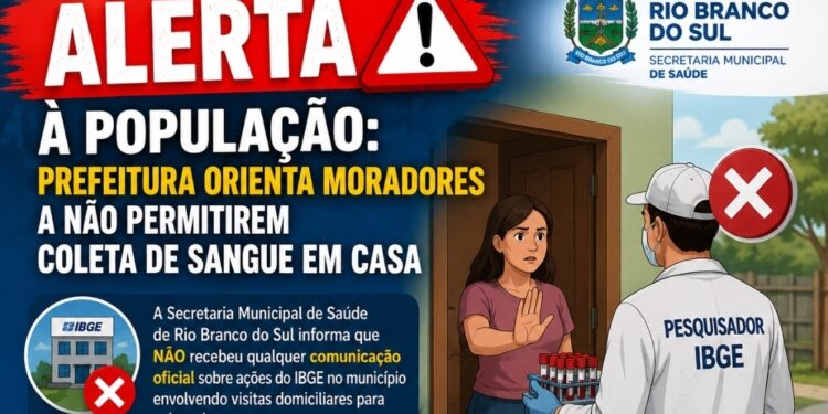 Alerta: prefeitura orienta moradores a não permitirem coleta de sangue em casa